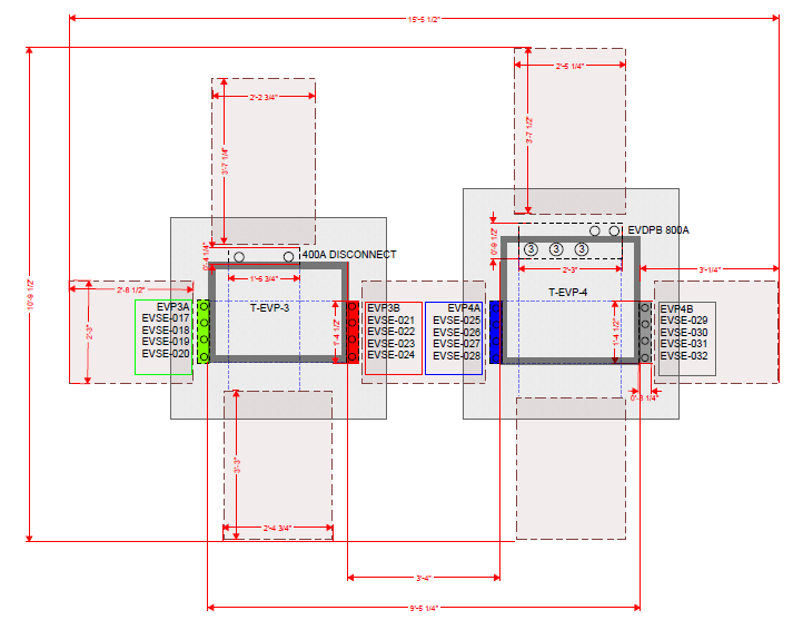 USPS Salem EV chargers underground layout design drawings